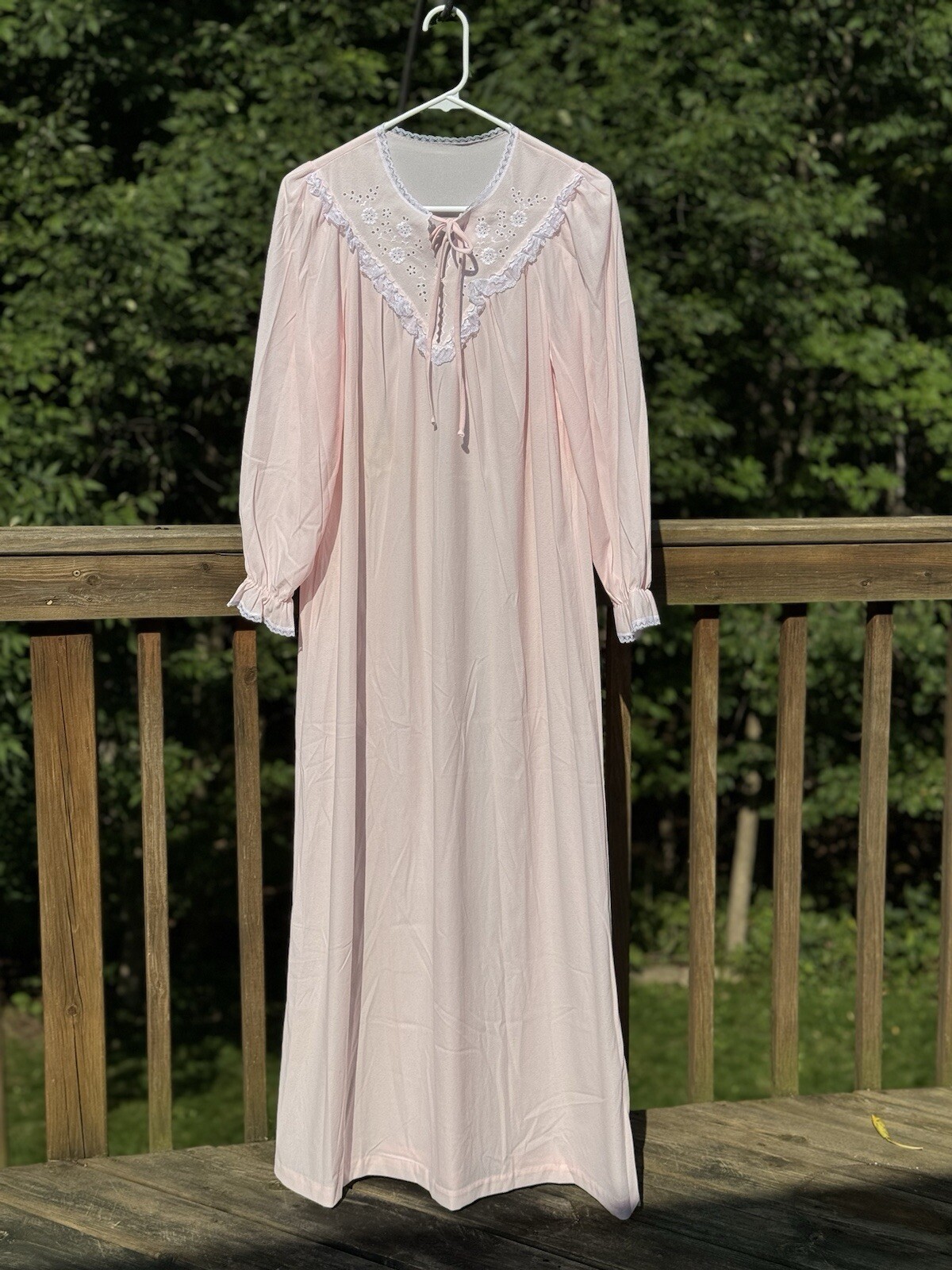 Vintage Sears Pink Nylon Night Gown | Size Medium (12-14) | Gently Used/Clean