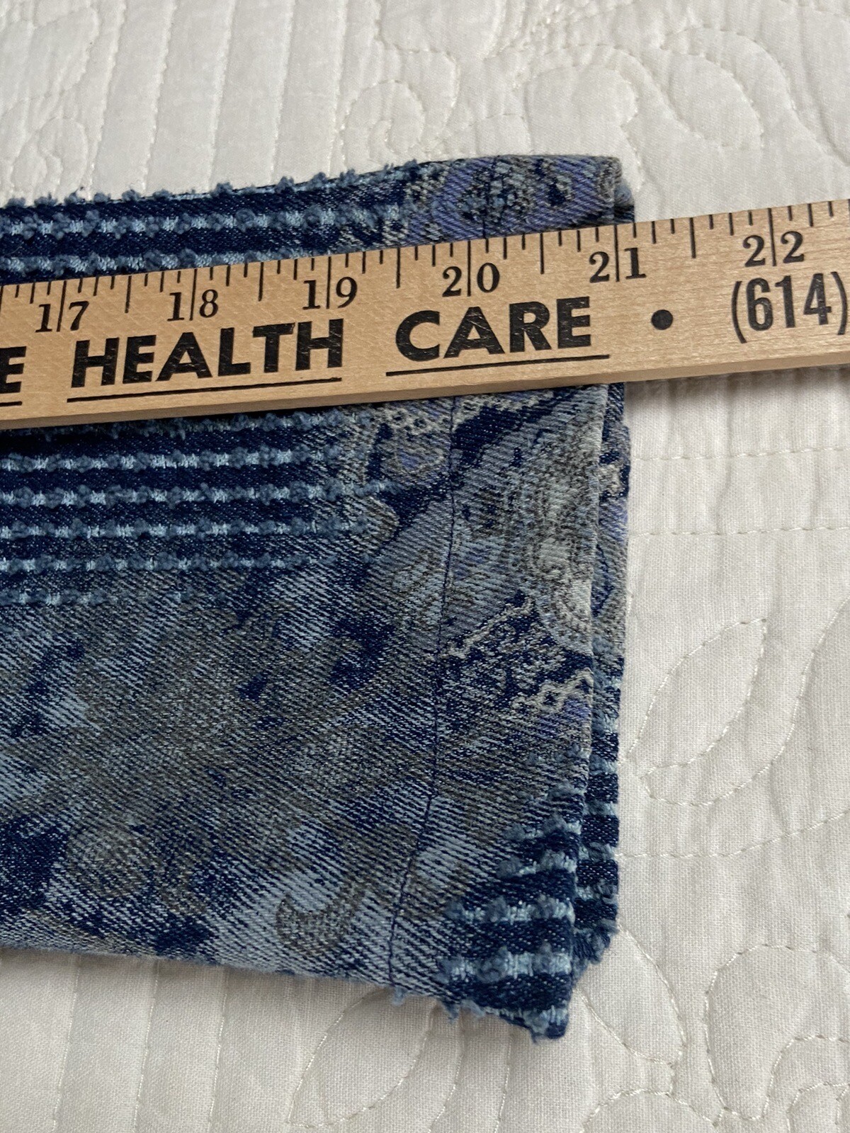 Vintage Gotcha Covered Womens Blue Knobby Paisley Denim Jacket Small