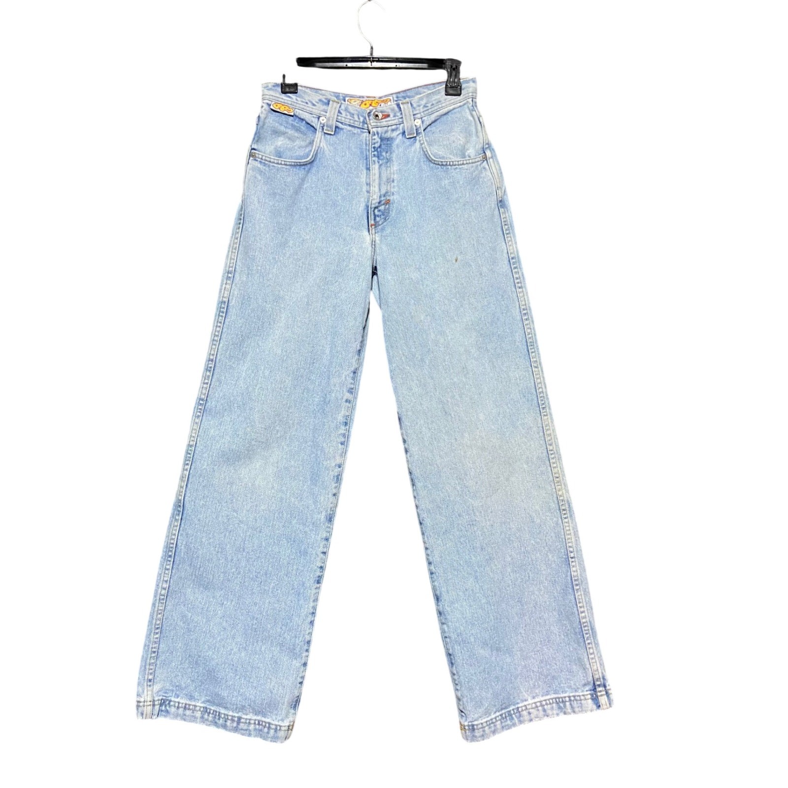 Vintage JNCO Sista Girlie Stuff Wide Leg Jeans Light Wash 90s Skater Size 7 USA