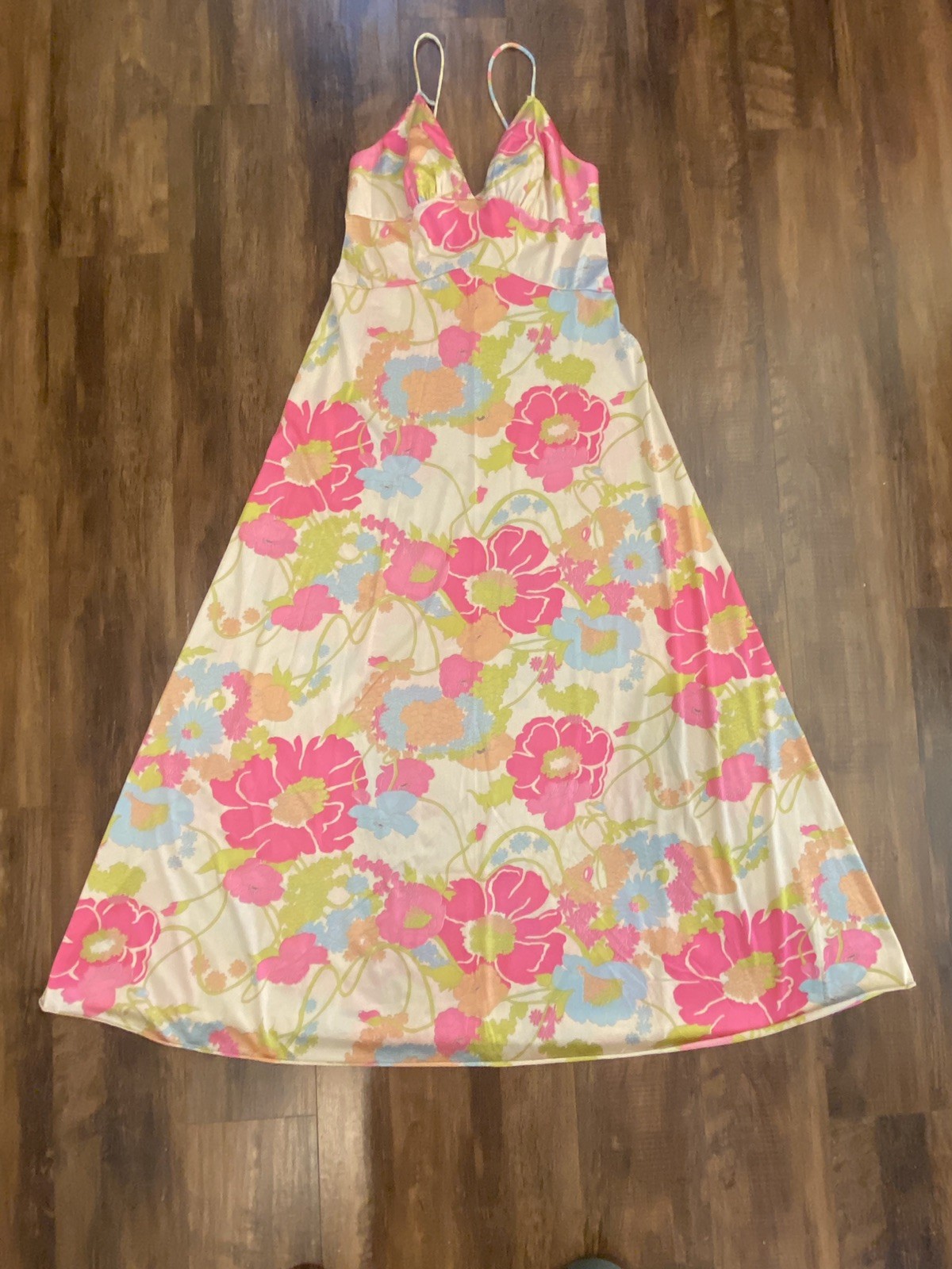 Vtg Vanity Fair sweet sexy nightgown negligée floral print empire waist sz 34