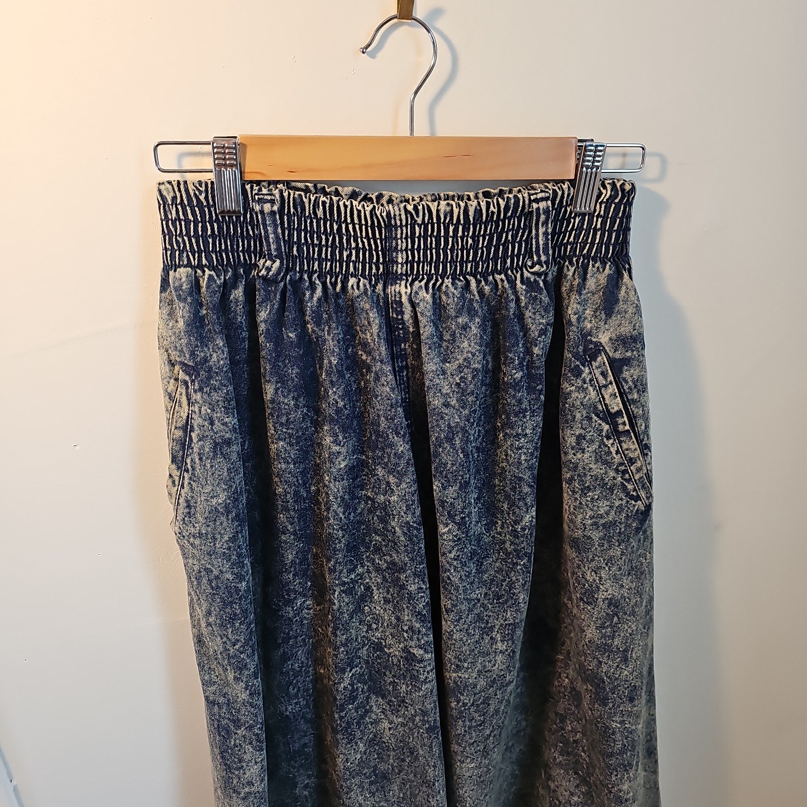 Vintage 1980s 1990s OshKosh B’Gosh Acid Wash High-Waist Skirt Size 10 Size Large