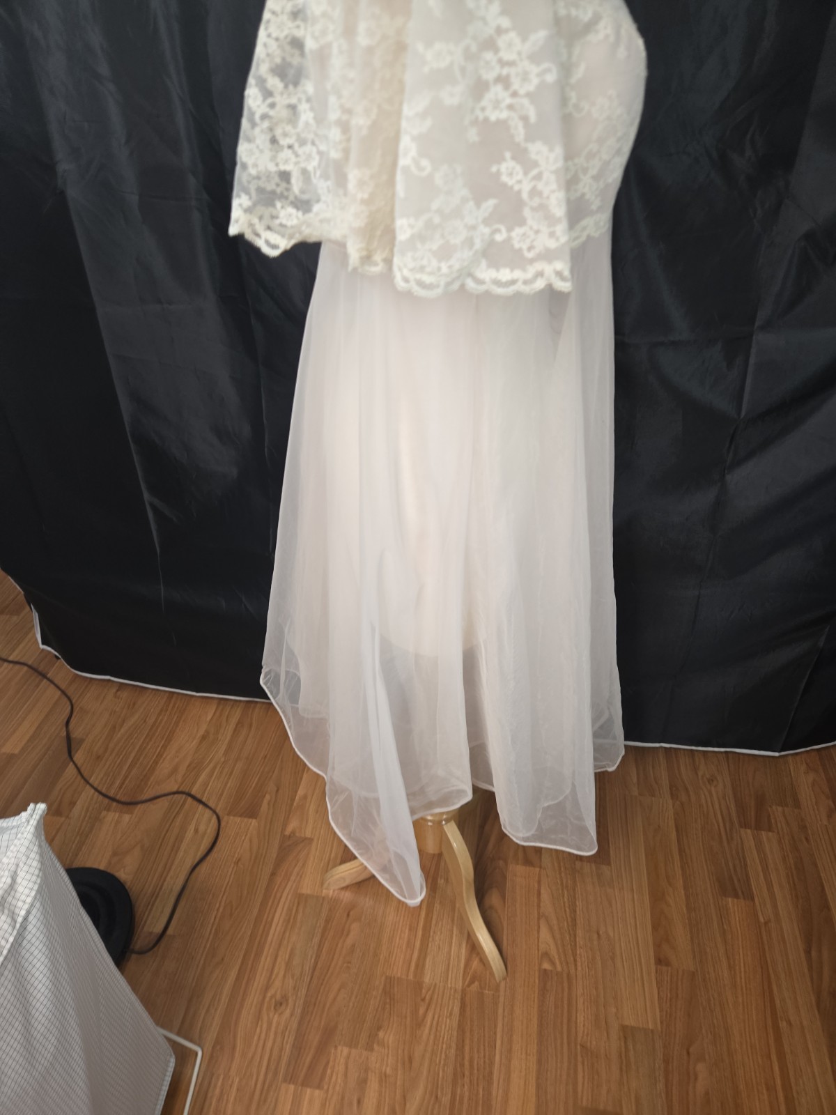 Vintage 60s Warner’s Sheer Nightgown Babydoll Lingerie Double Chiffon Size 34