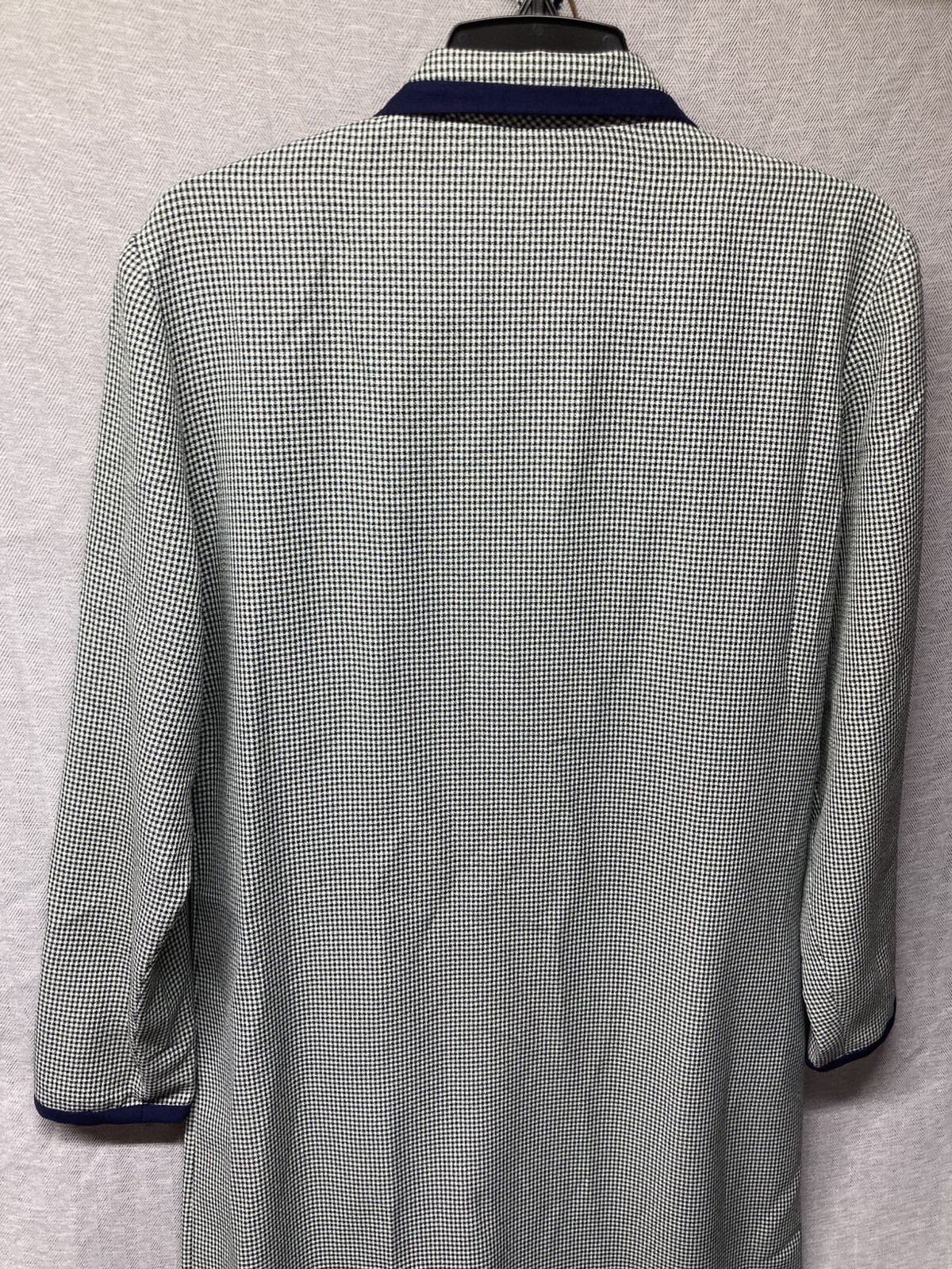 Vintage 1970s Henry Lee Secretary Dress Size 14 Houndstooth Union Tag Belted