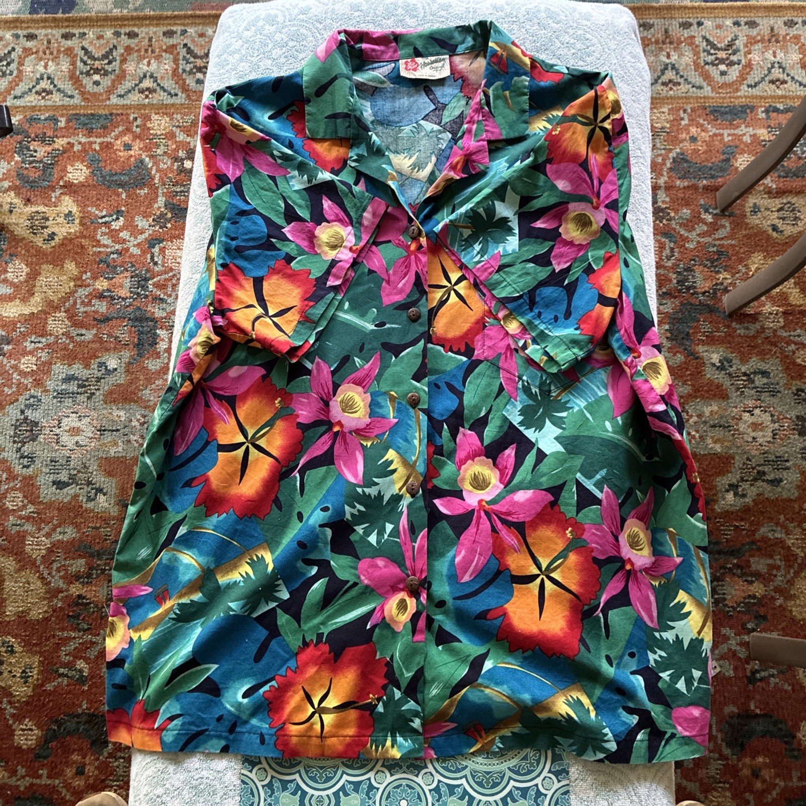 Women’s Vintage Hilo Hatties The Hawaiian Original Shirt Size Large