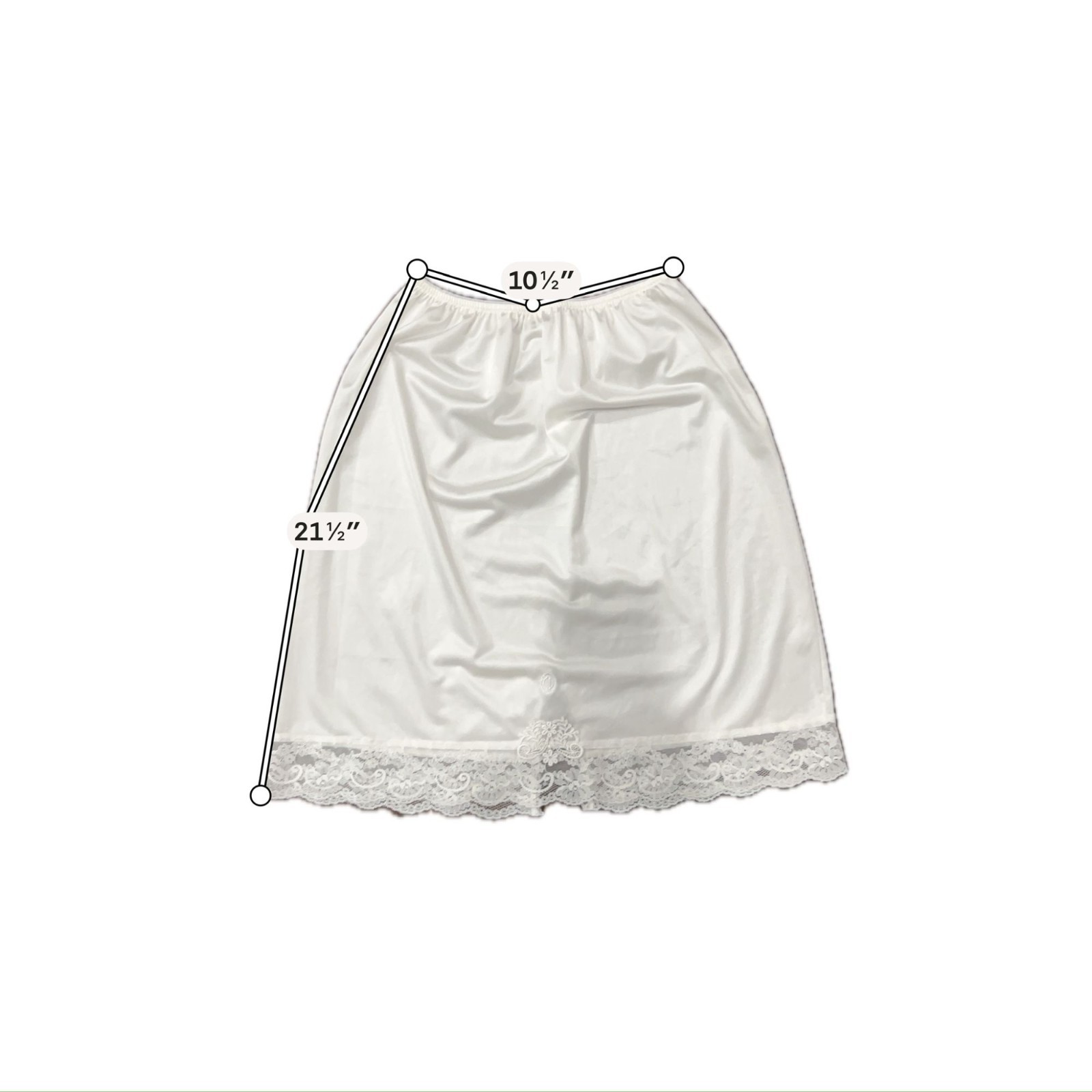 Christian Dior Small White Half Slip Lace Hem Elegant Undergarment Old Money