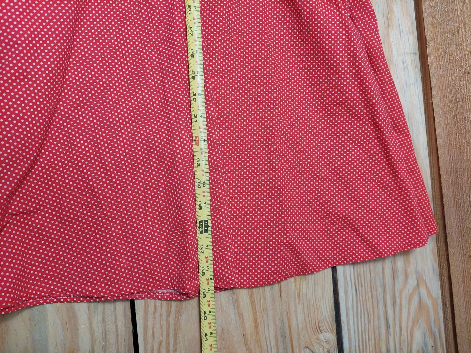 The American Shirt Dress Vtg 80s Size 16 Red Polka Dots Full Skirt Shoulder Pads