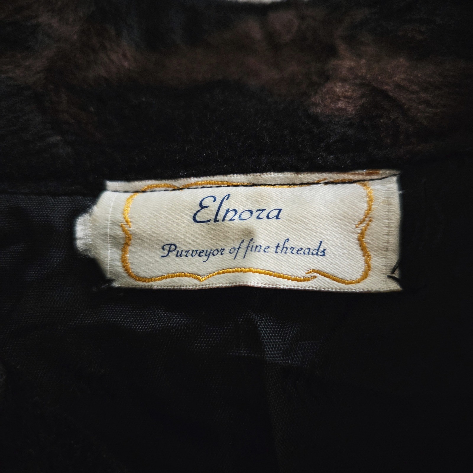 Elnora Faux Fur Jacket Vintage 90s Brown Black Abstract Plush Zip Coat Large