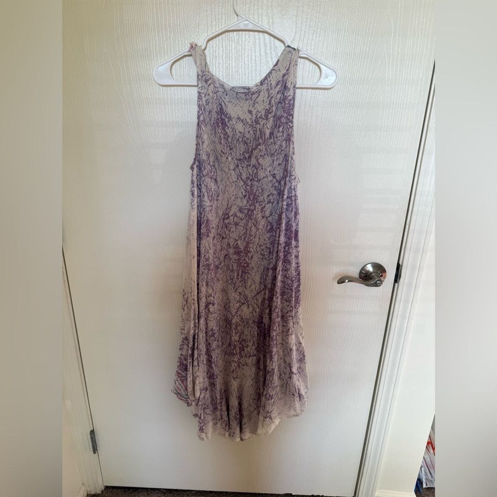 India Boutique Vintage Y2K Art to Wear Peace Sign Asymmetrical Midi Dress Large