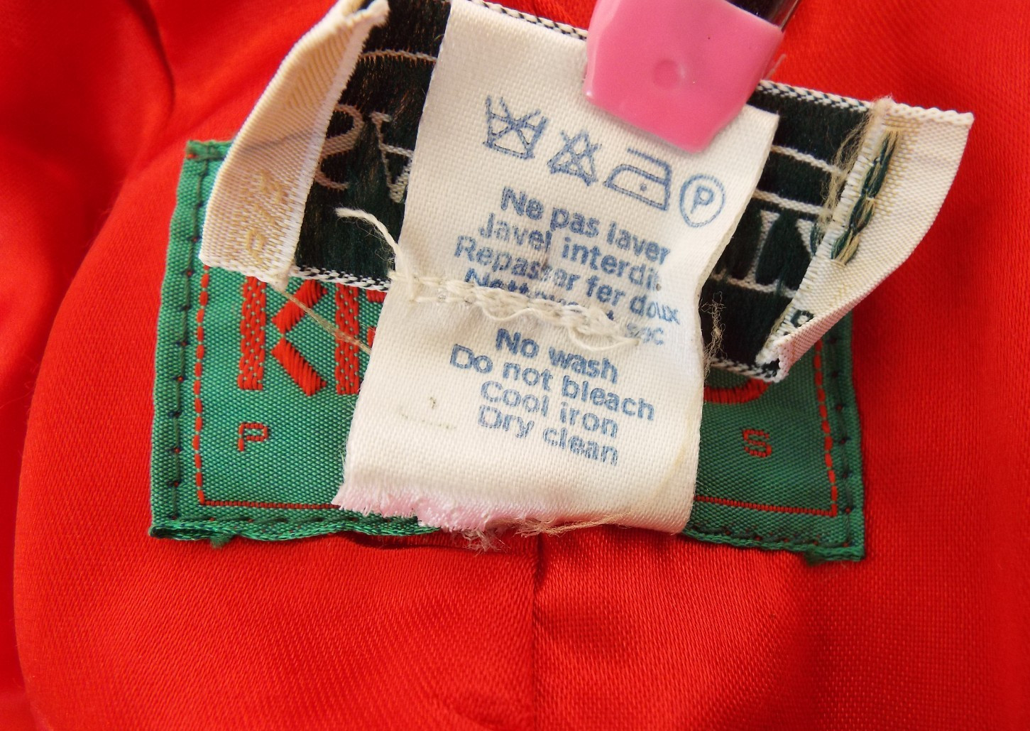 Vintage 1980s KENZO Wool & Cashmere Red Jacket Blazer Coat Size 38 Paris Lined
