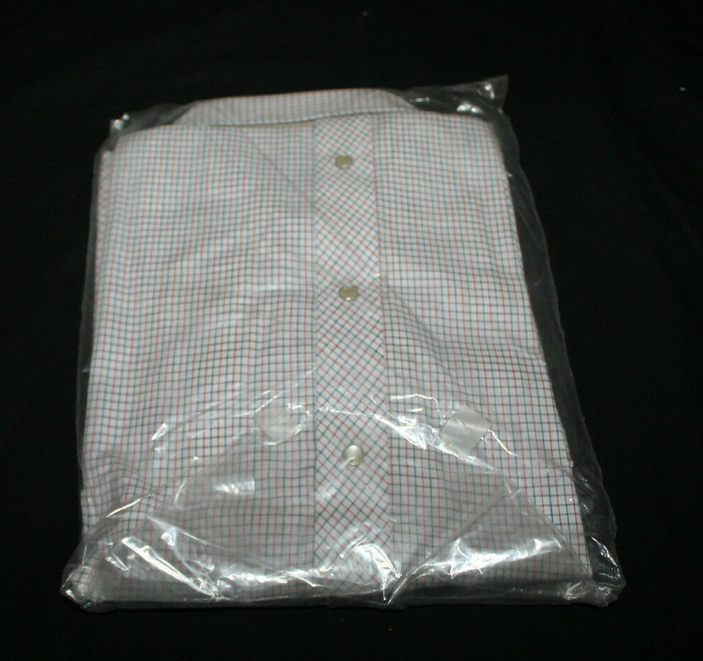 Women’s Karman Long Sleeve Western Wear Shirt Red Blue Plaid Size 8/30 NWT