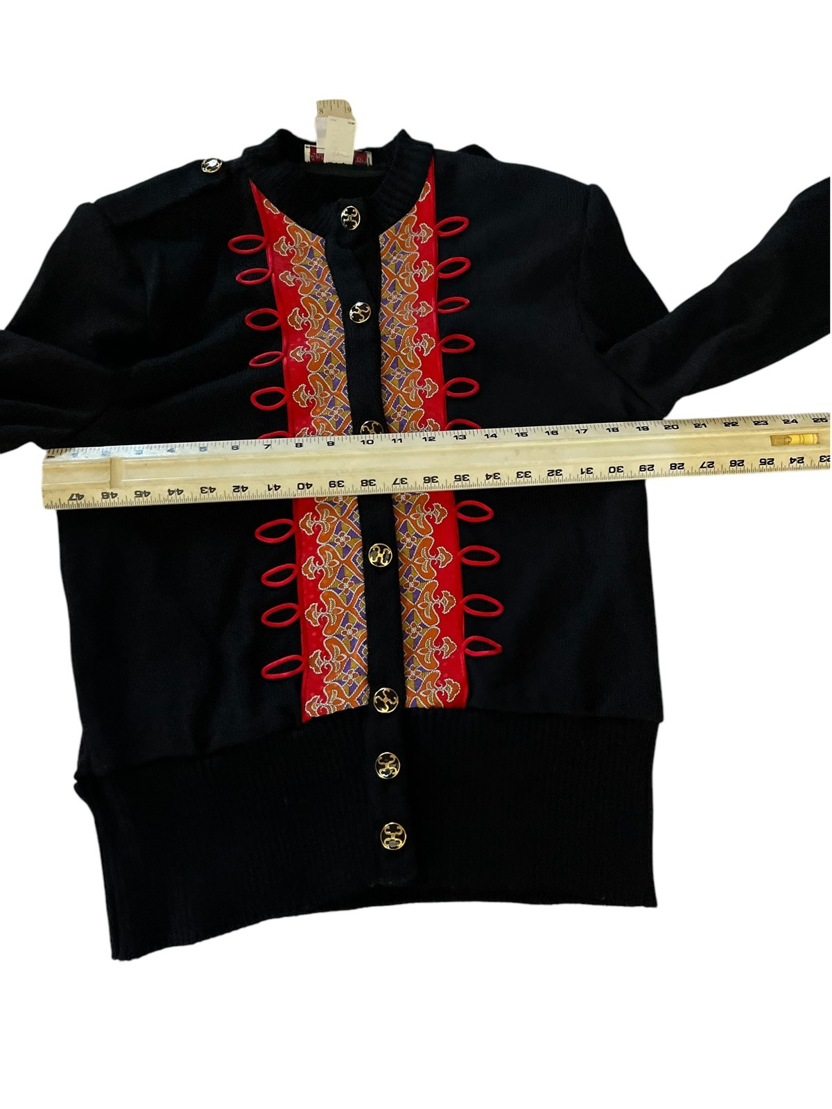 Vintage 80s Anthony Sicari Embellished Sweater 14 Made In USA St John Style