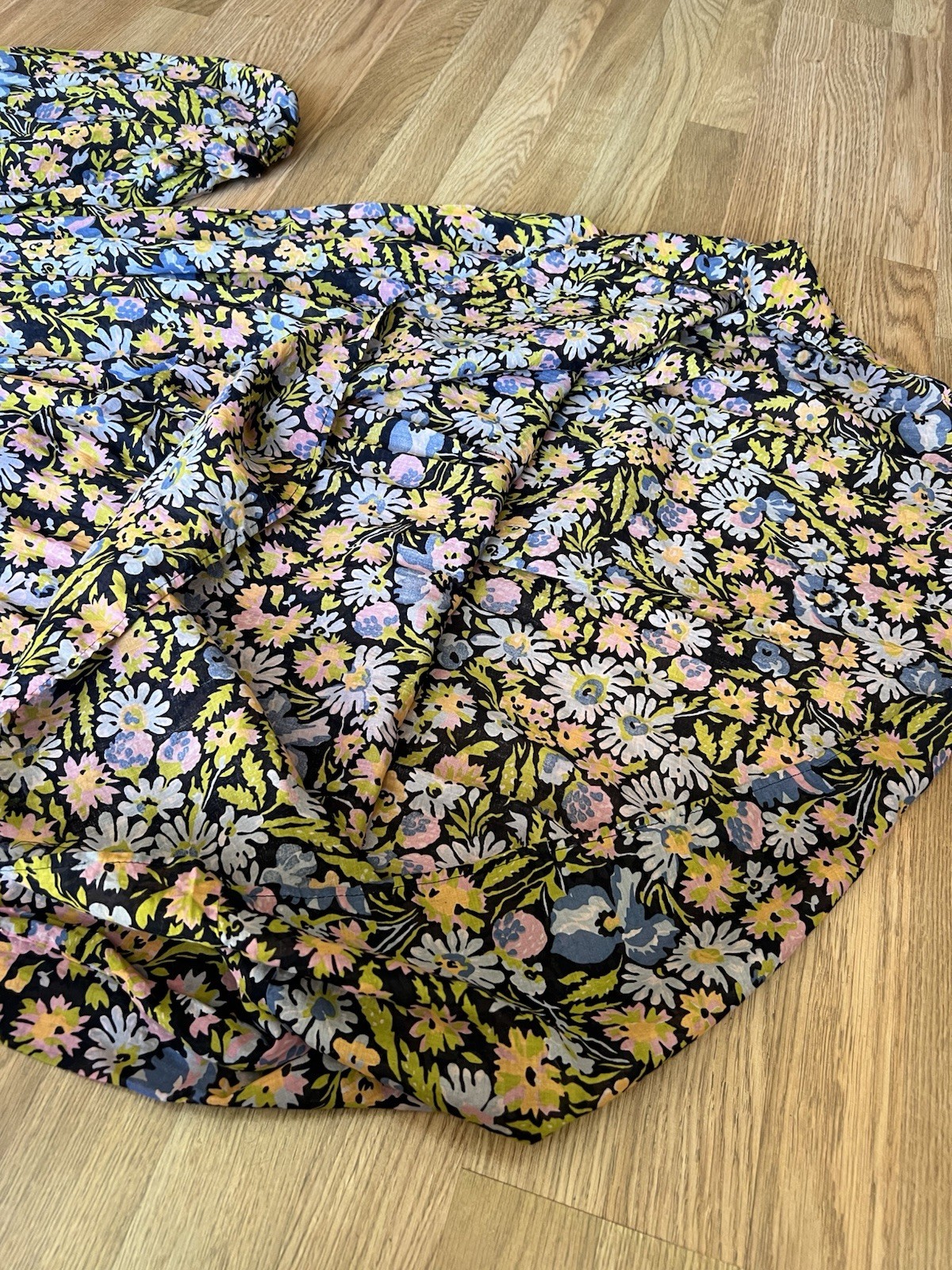 Vintage 70’s Rare Alley Cat By Betsey Johnson Floral Balloon Sleeve Maxi Dress