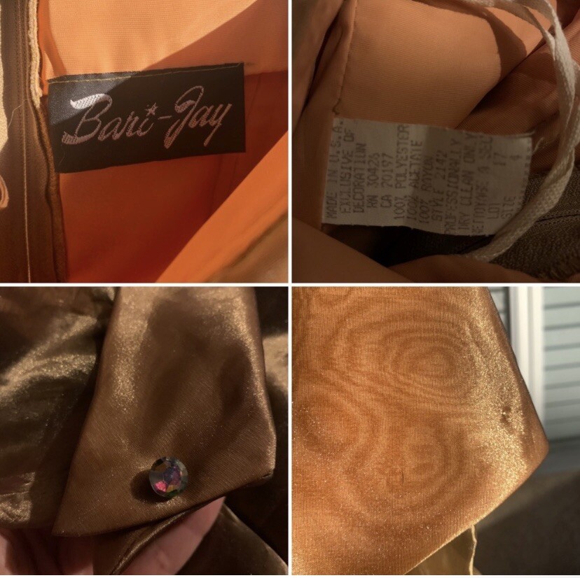 Last call! Vintage 80s Glitter Caramel Party Dress