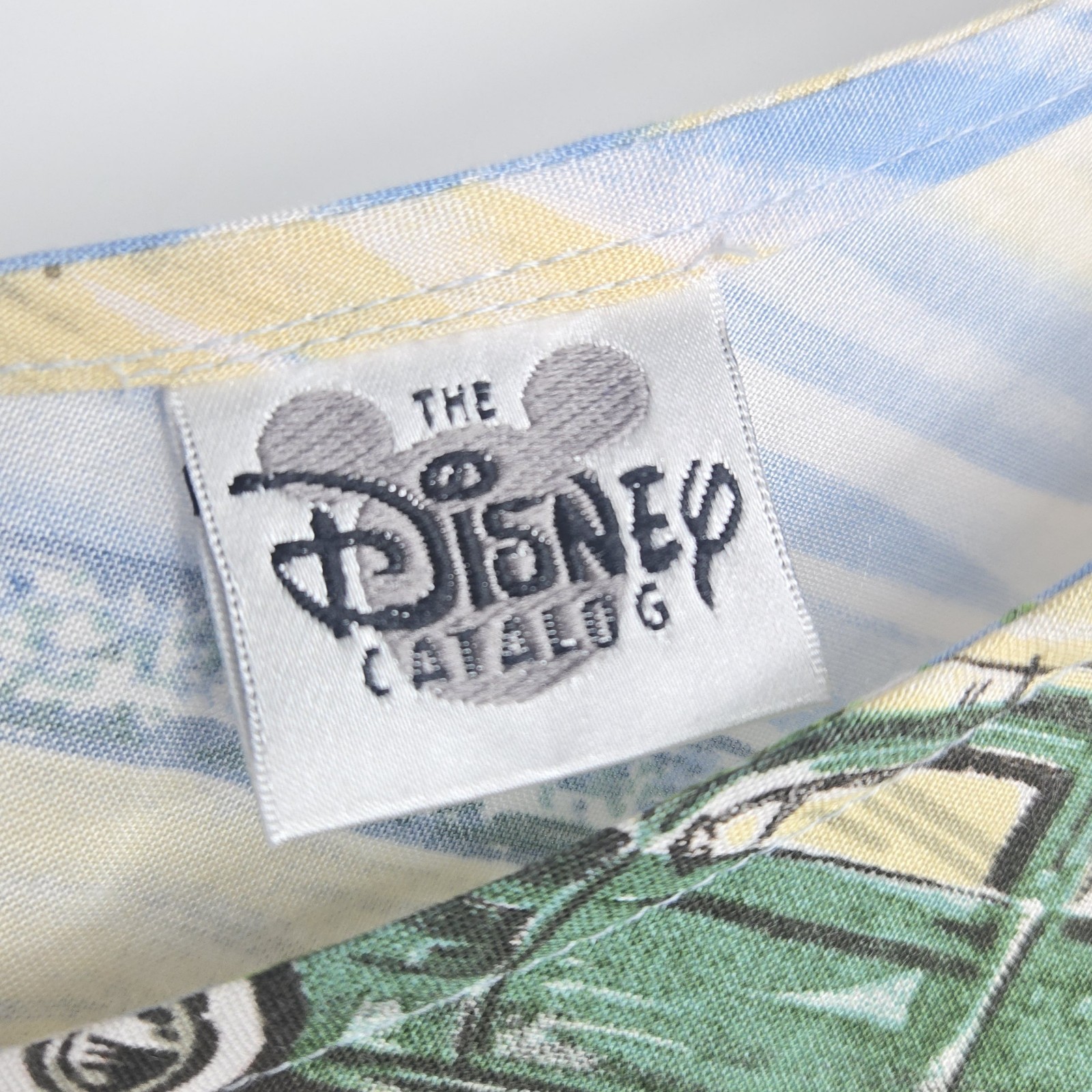 Disney Catalog Dress Size Large Maxi Classic Car Hawaiian Beach Mickey Minnie