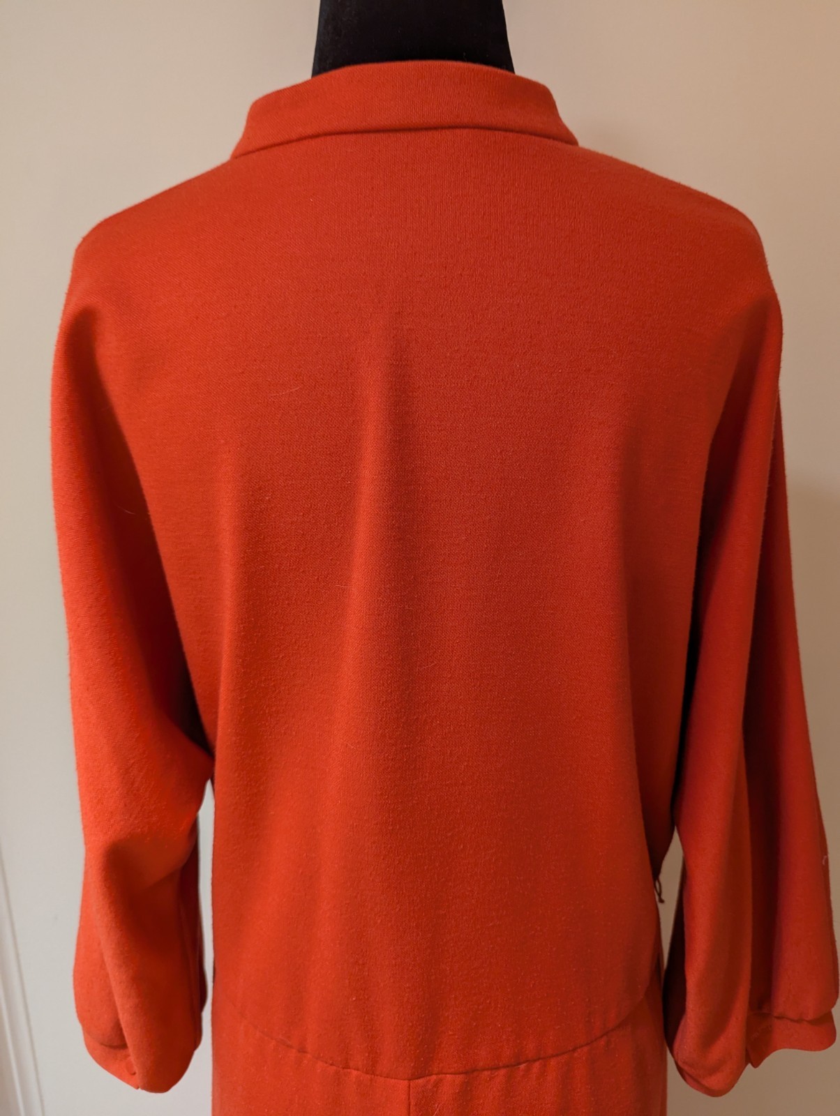 Vintage 1970s Toni Todd Salmon Red Pink Button Front Midi Dress Embroidery
