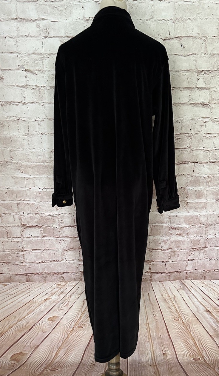 Jones New York Shirt Dress Women *M/L Petite Vintage Velvet 90’s Goth