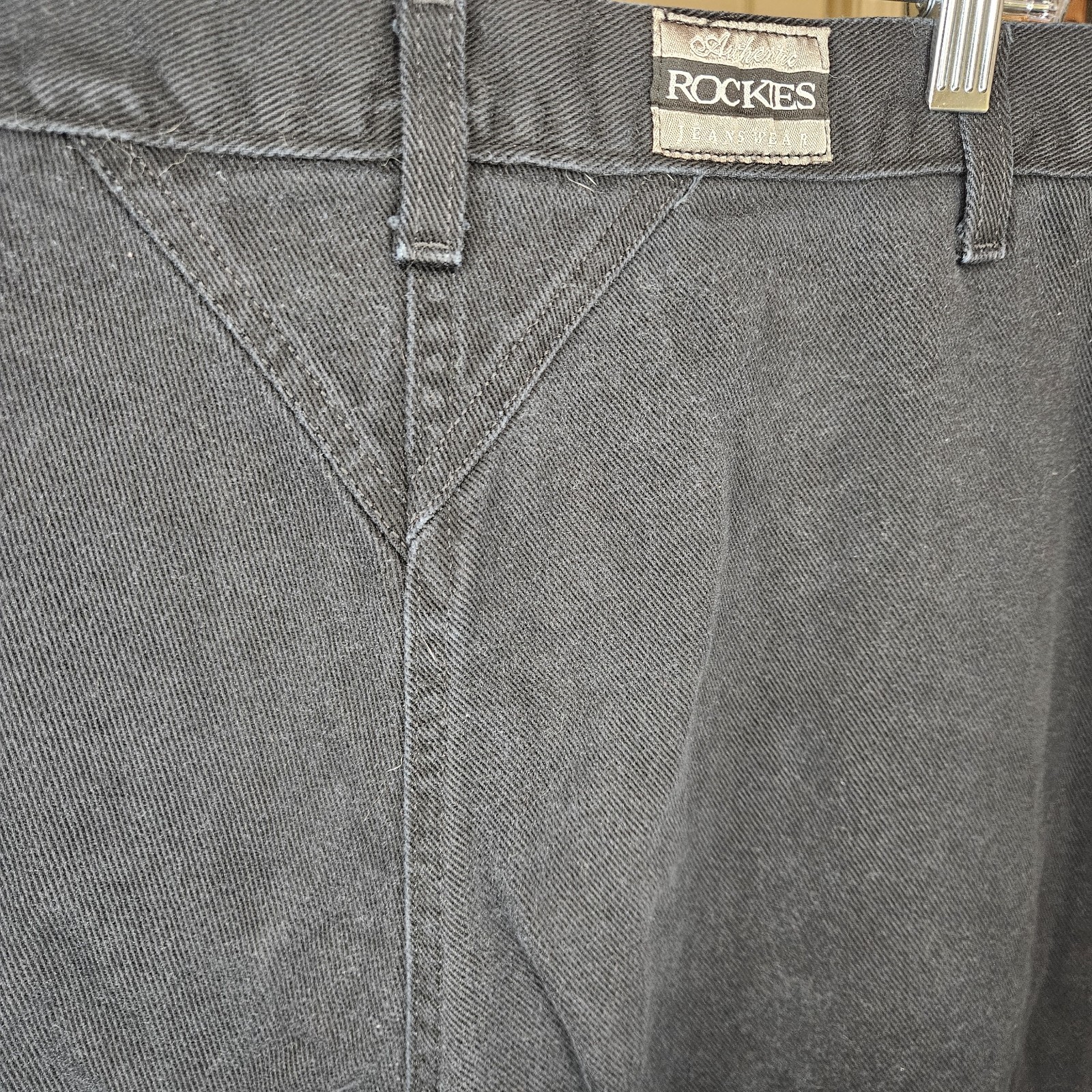 Womens Vtg 90s Black Bareback Rocky Mountain Jeans 30W/32L Rodeo Western Cowgirl