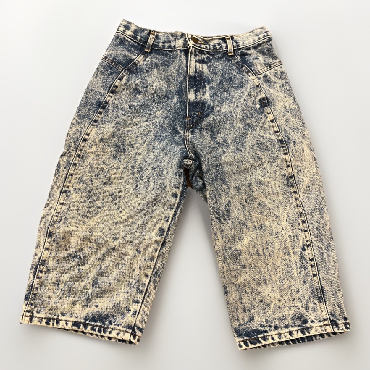VTG 90s Acid Wash Denim Shorts Chic 15 Inch Inseam High Waist Jean Shorts S USA