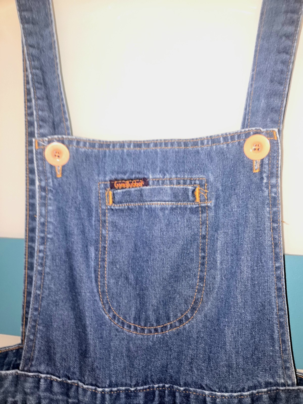 VINTAGE 70S LANDLUBBER OVERALLS JEANS DENIM 28 × 30 9 RARE BOSTON MASS USA EXC
