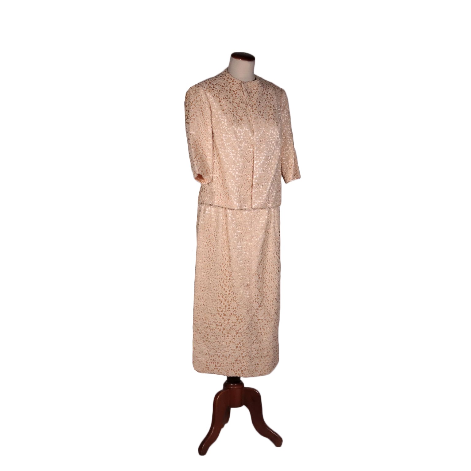 Vintage Powder Pink Silk Dress Italy Size S 1960s-1970s