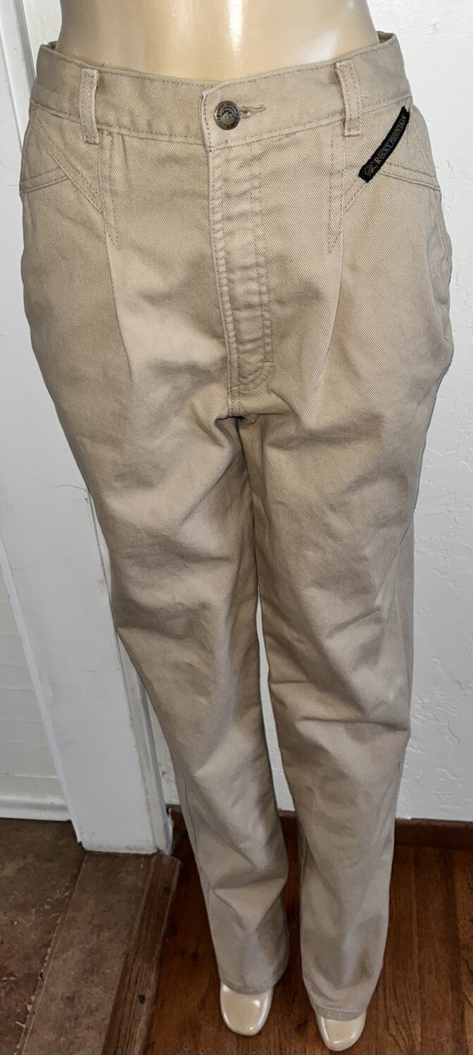 Vtg 80s 90s Rocky Mountain Rockies Western Jeans High Waist Tan Bareback-32 / 13