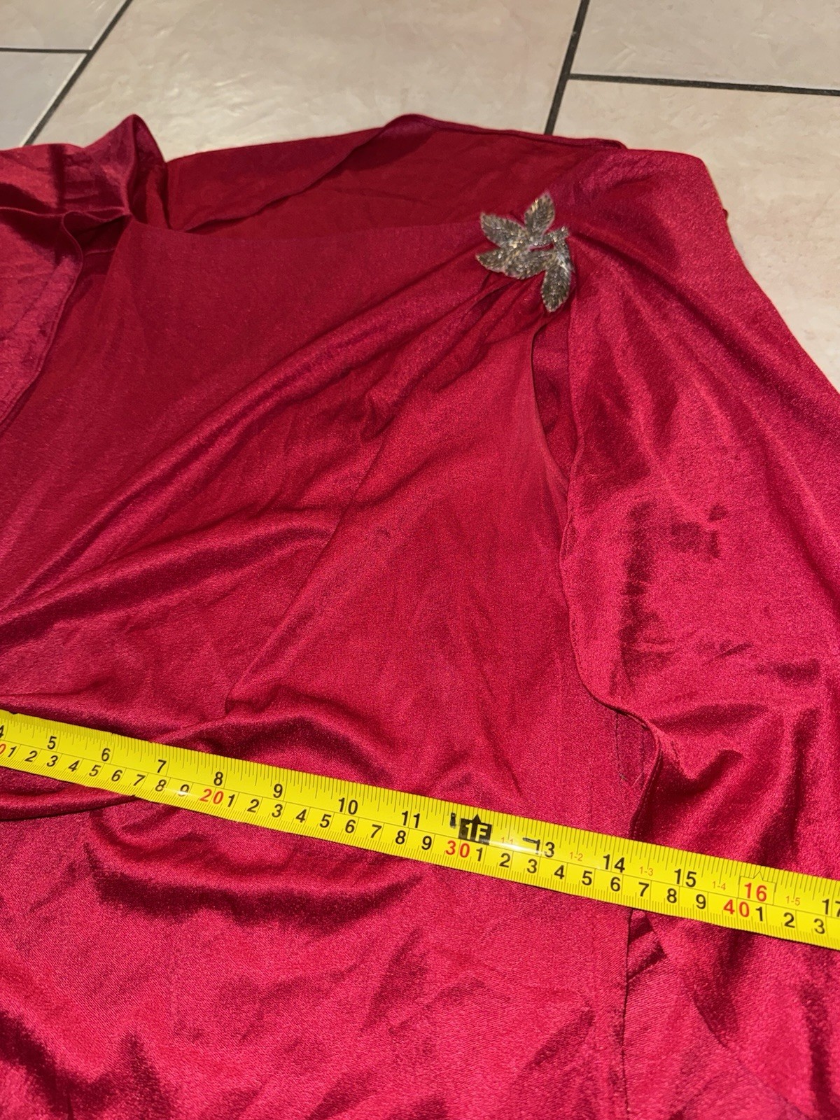 Vintage 1970s Red Cape Sleeve Evening Gown Draped Grecian Maxi Dress