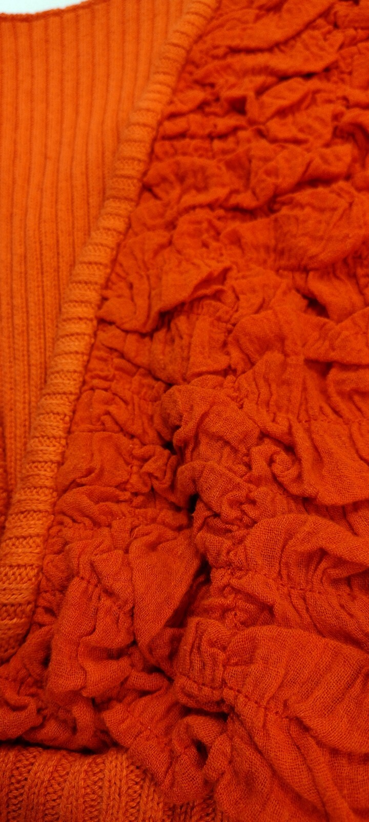 Orange Red Sweater Top 80s Evening Wear Couture Disco Club High Fashion M / L