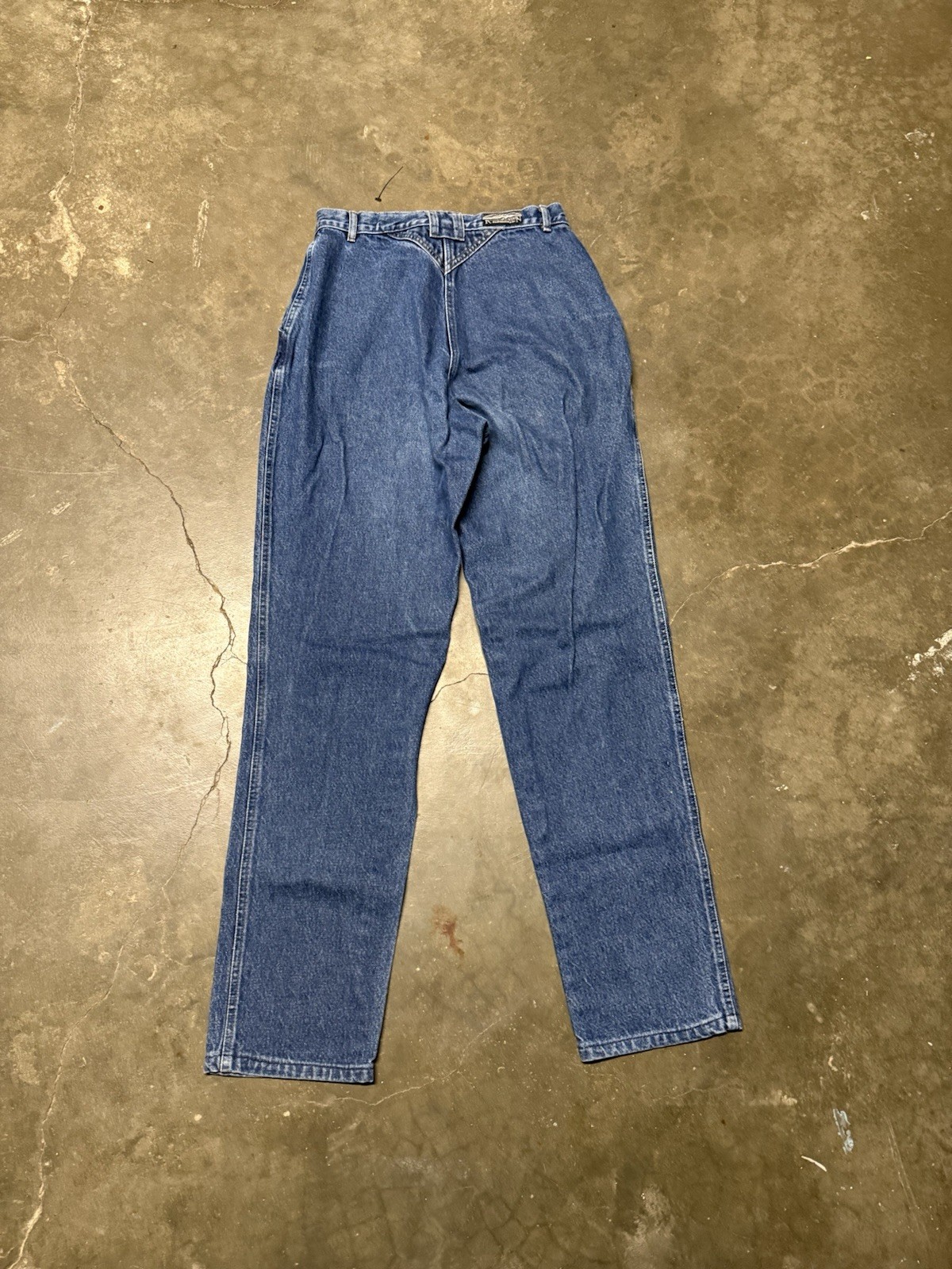 Rocky Mountain Rockies Vintage Blue High Rise Jeans Western Size 11/12 Fit 28×33