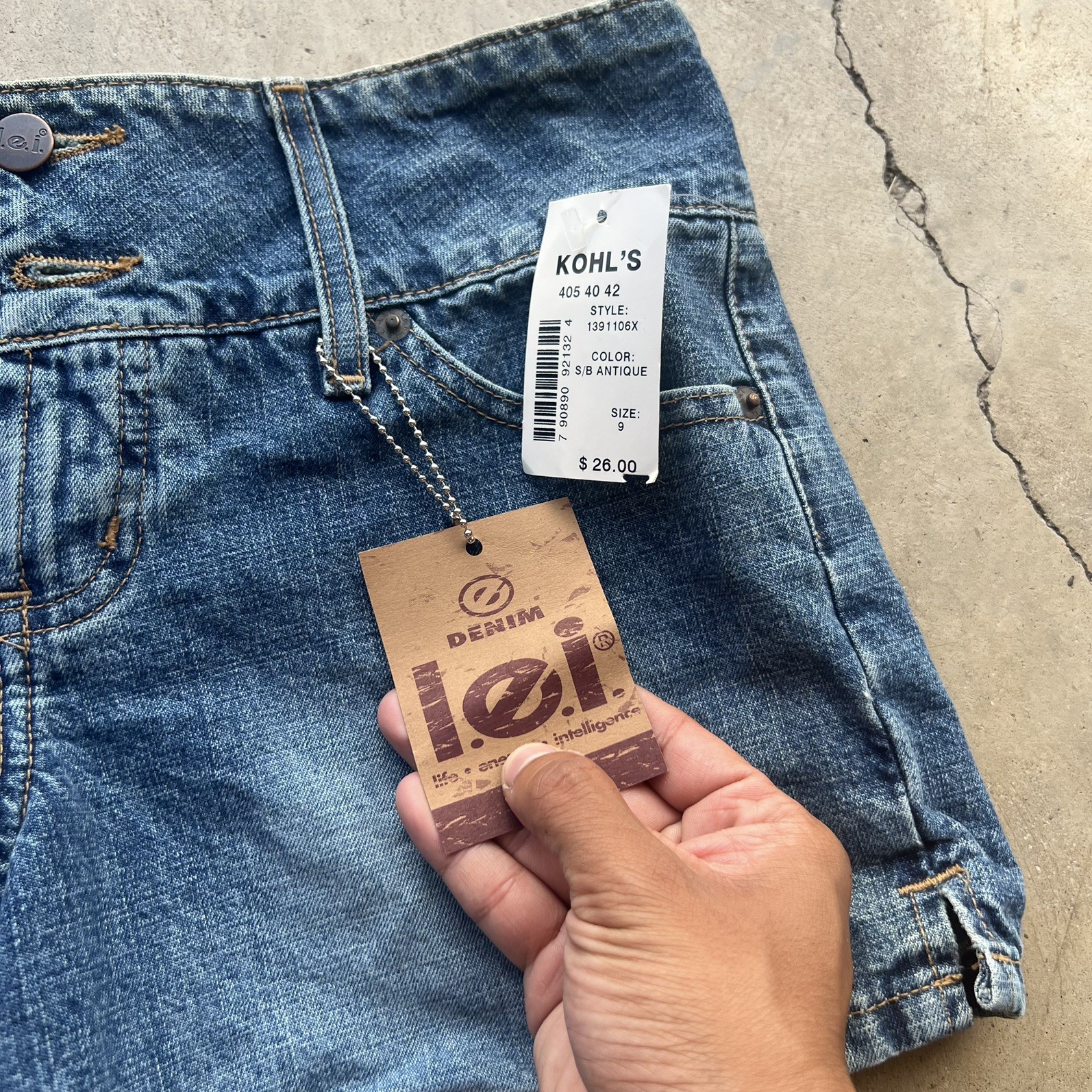 Vintage Y2K lei Denim Shorts Pockets Surplus Utility Gear Series Women sz 9 NWT