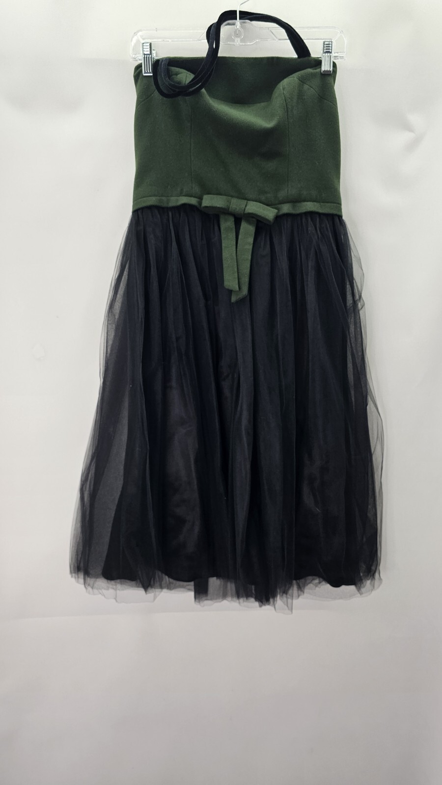 Pre – Owned Vintage Edward An Women Size 8 Green/ Black Combination Fabric Dress