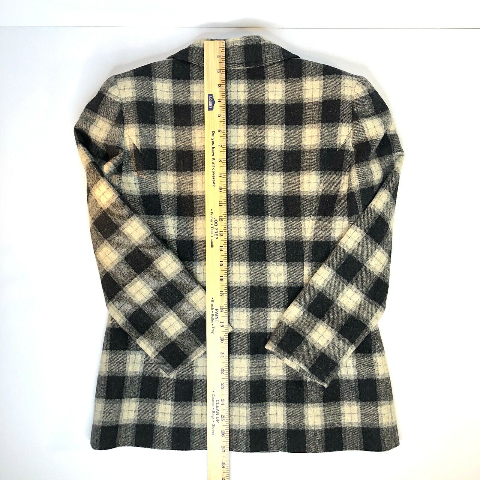 Vtg Carlisle Wool Plaid Blazer Yellow 90s Preppy Clueless Cher Style Toggle Sz 4