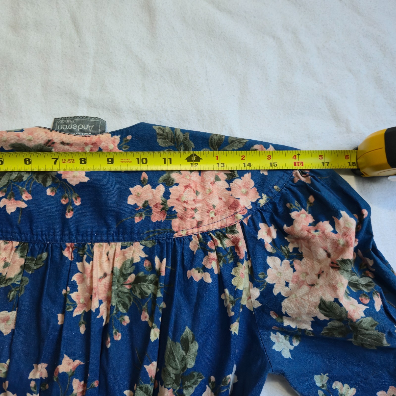 Vtg 90s Carol Anderson Petites Floral Midi Dress Pockets USA Cottagecore 2P