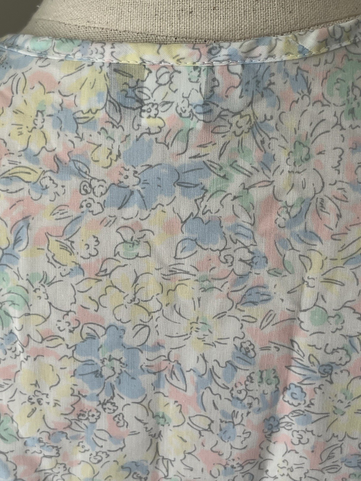 VTG 80s Night Moves Pastel Floral Nightgowns 2 Piece Set Cottagecore New