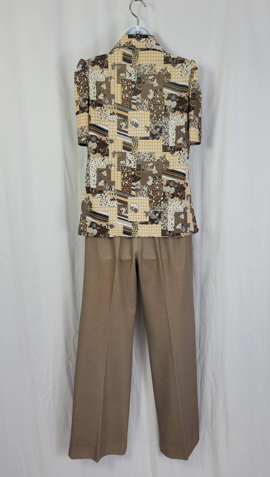 Vintage 2 Pc Top & Pants Set in Brown/Grey/White Size XS Maternity?