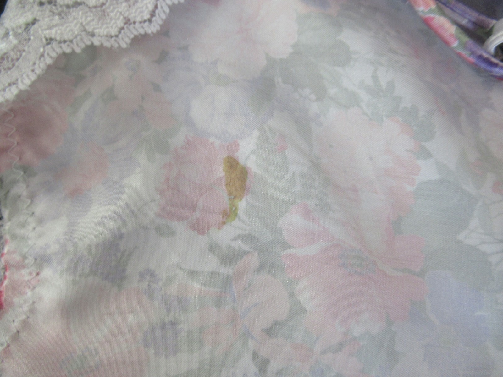 Vintage 90s Intimate Moods Satin Chemise Babydoll Plus Size Floral Sleeveless