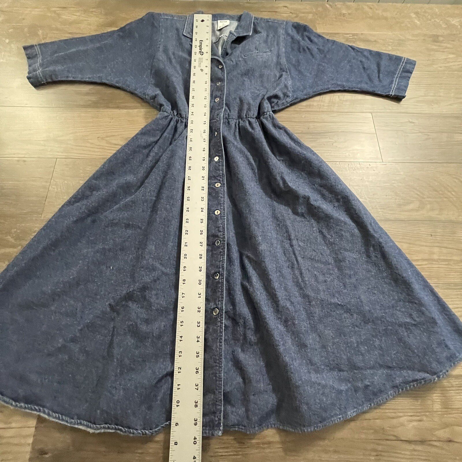 Vintage Full Denim Dress Petites By Willi Size Sm? Button