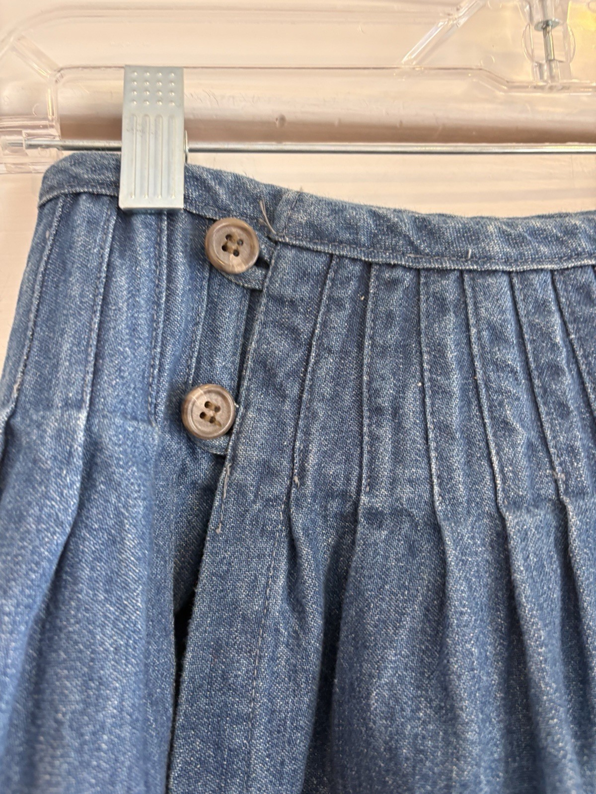 VINTAGE 1985 Ralph Lauren Denim Wrap A-Line Maxi Skirt Sz 4 USA