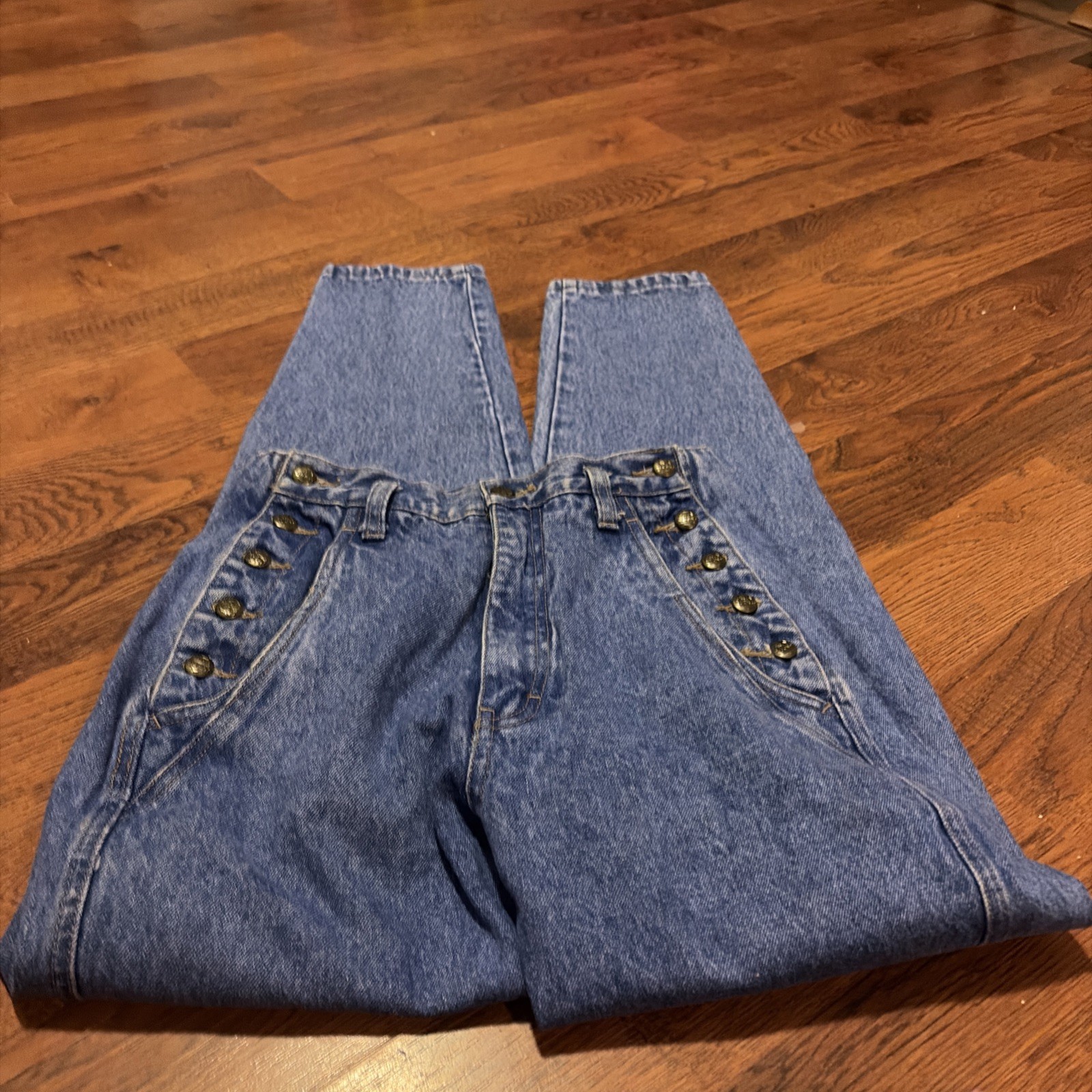 Nuovo High Rise Mom Jeans Womens 5 Buttons Vintage 80s Light Wash 26”