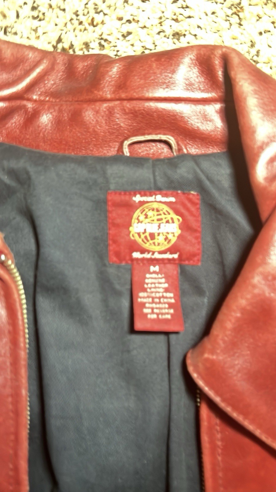 Vintage GAP Red Heavy Genuine Leather Jacket Womens M Special Edition Y2K