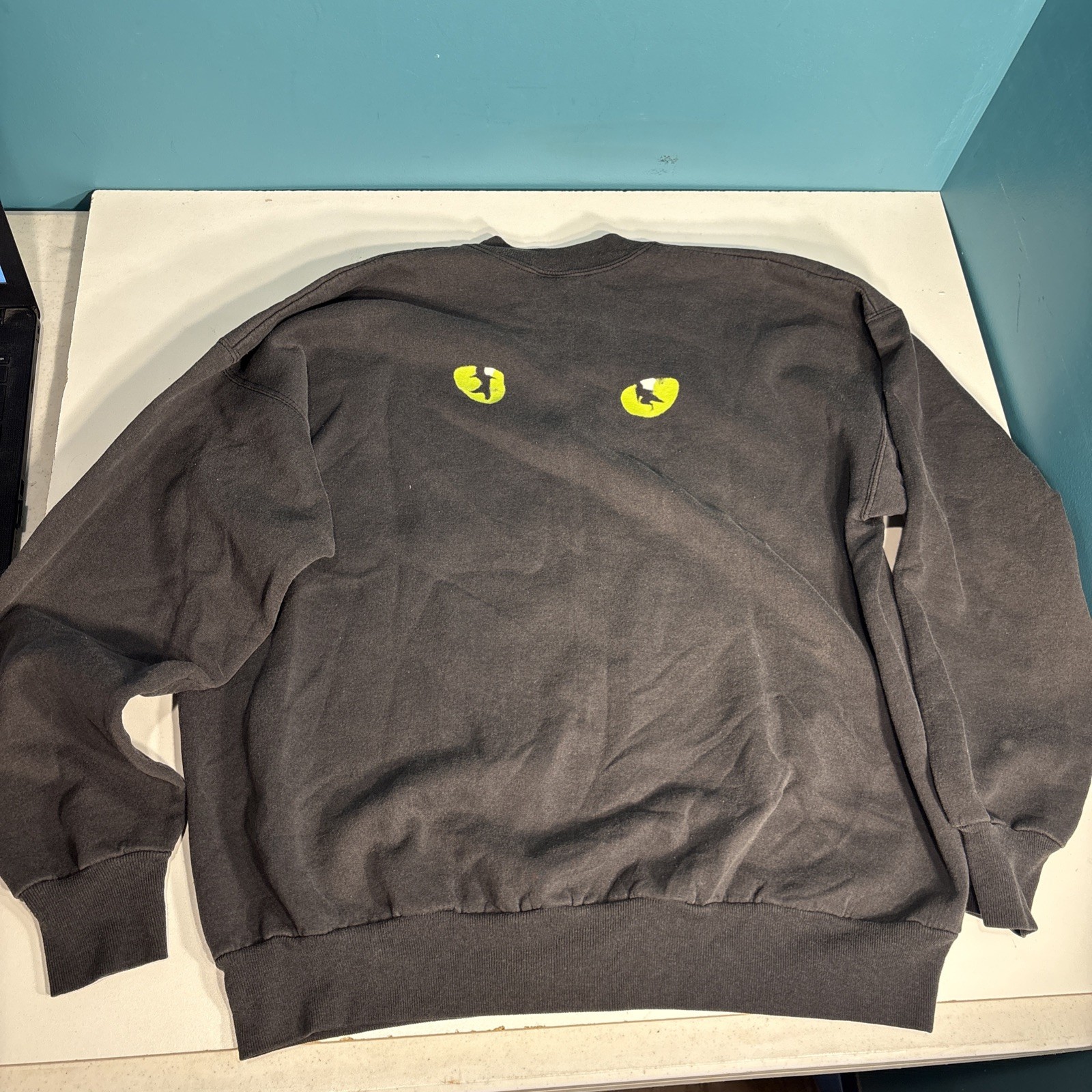 CATS Musical Broadway Shoe 1981 Crewneck Sweater Sz L Black Vintage