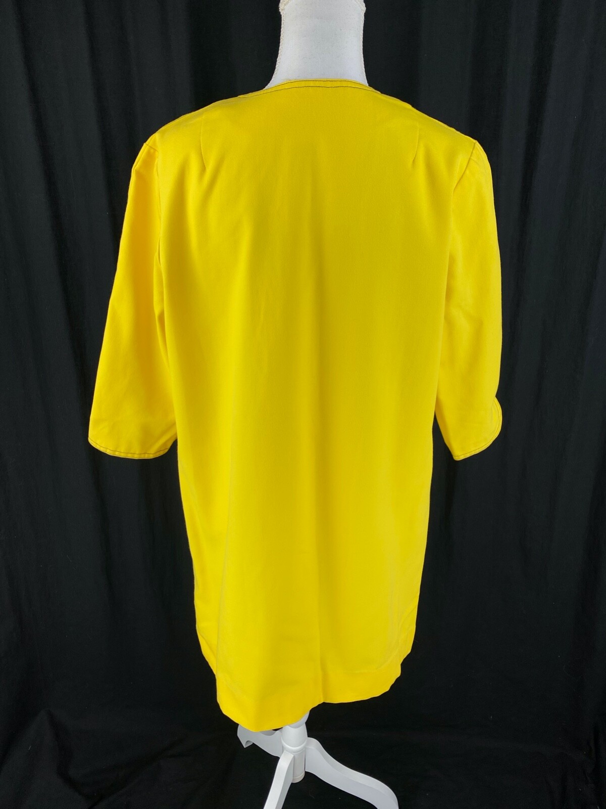 Tami Original Vtg 60s Boho Tunic Blouse Jacket Dress Retro Lace Up Neon