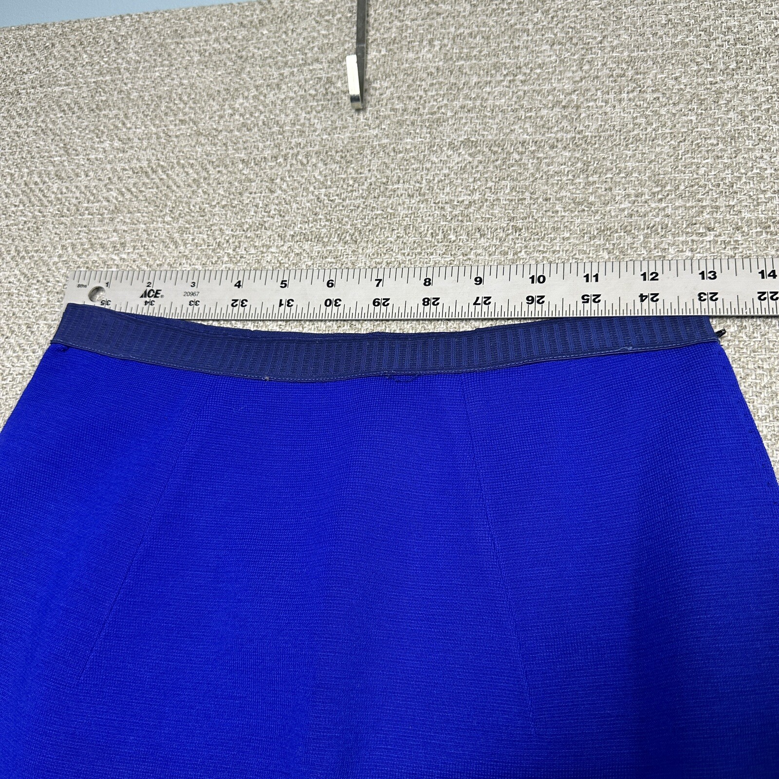 50s Amalfi Imports 3 Pc Italian Wool Knit Womens Suit Blue Pencil Skirt Sz L 12