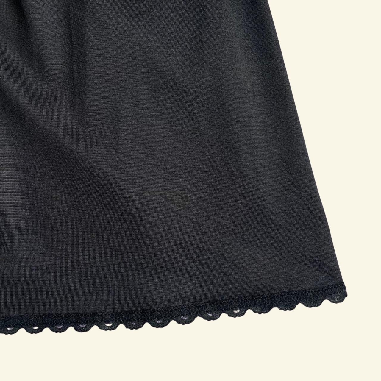 Vintage Sears Black Vintage Half Slip Lace Trim Antron III Nylon 70s 80s Medium