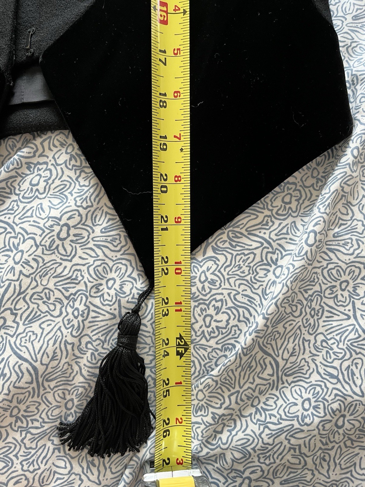 Amazing Vintage Cache Black Wool & Velvet Harlequin Crop Jacket Tassels Sz 2/XS