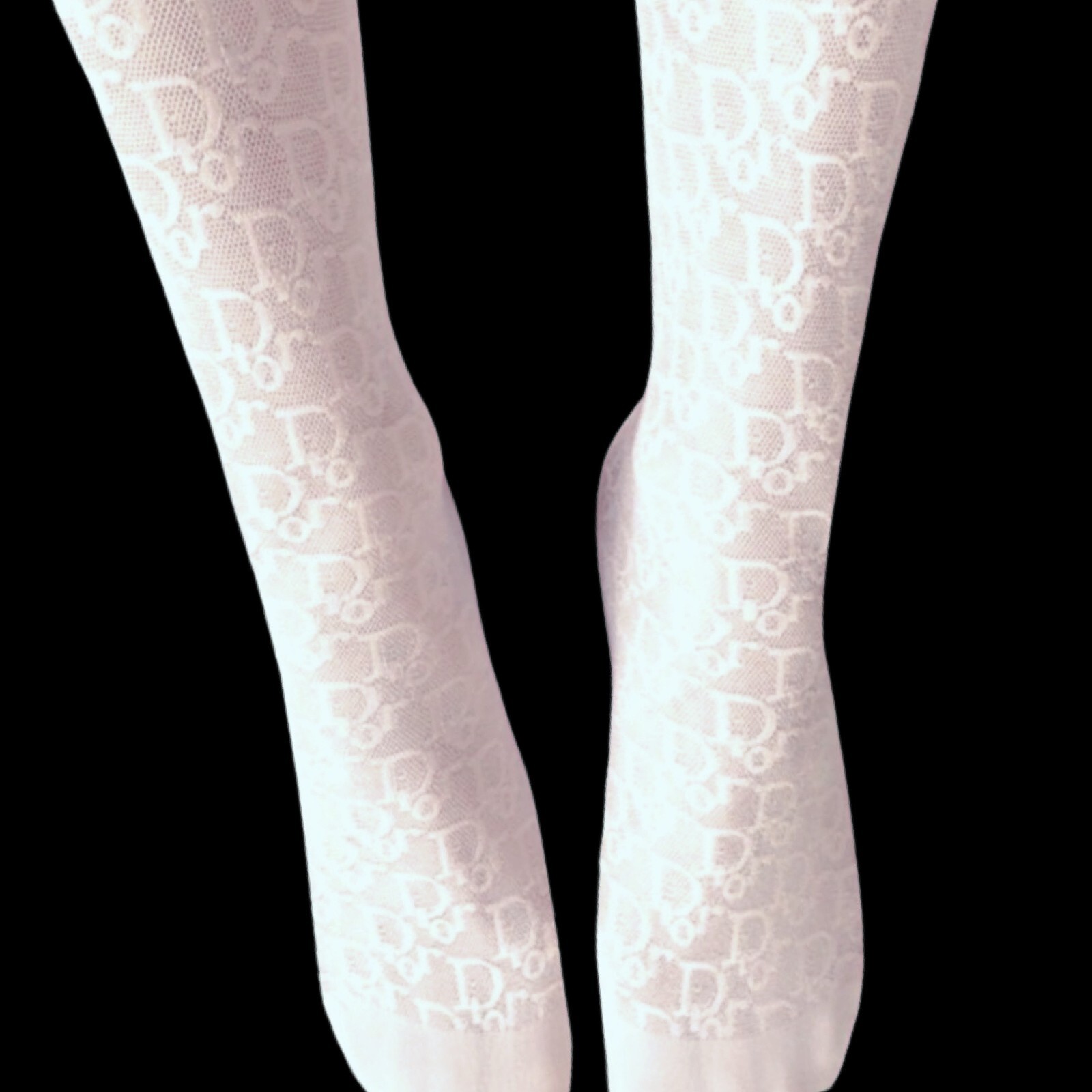 S/S 1990 Christian Dior By John Galliano Trotter Chantilly Lace Stocking Socks