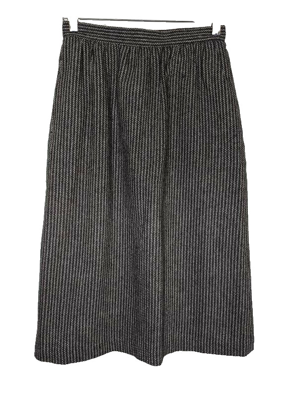 Wool Vintage Skirt A-Line Below Knee Cottagecore Pattern Vtg Retro Hallelujah 7