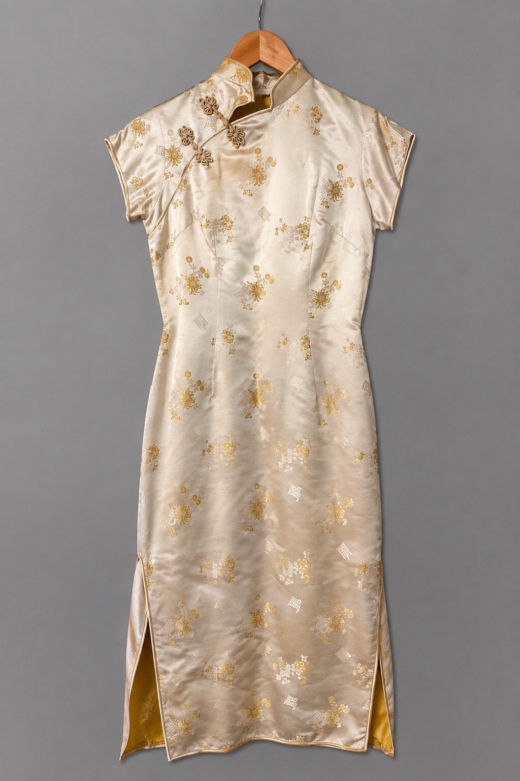 Vintage 1960s/70s Madame Koo Hong Kong Brocade Cheongsam Qipao Dress Size 10