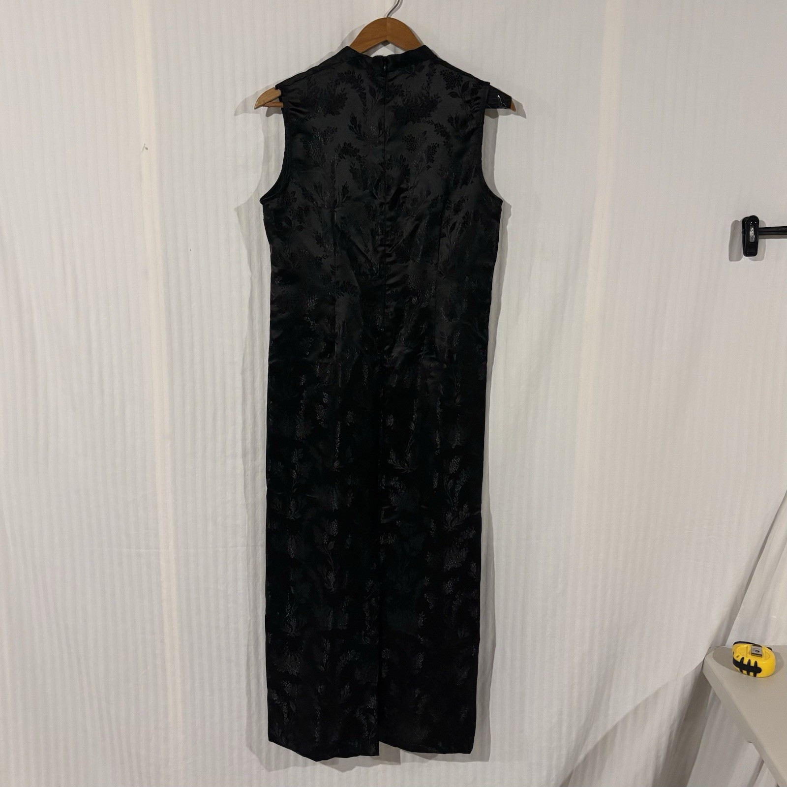 April Cornell Vintage black Asian Inspired Dress Rayon Small D-16