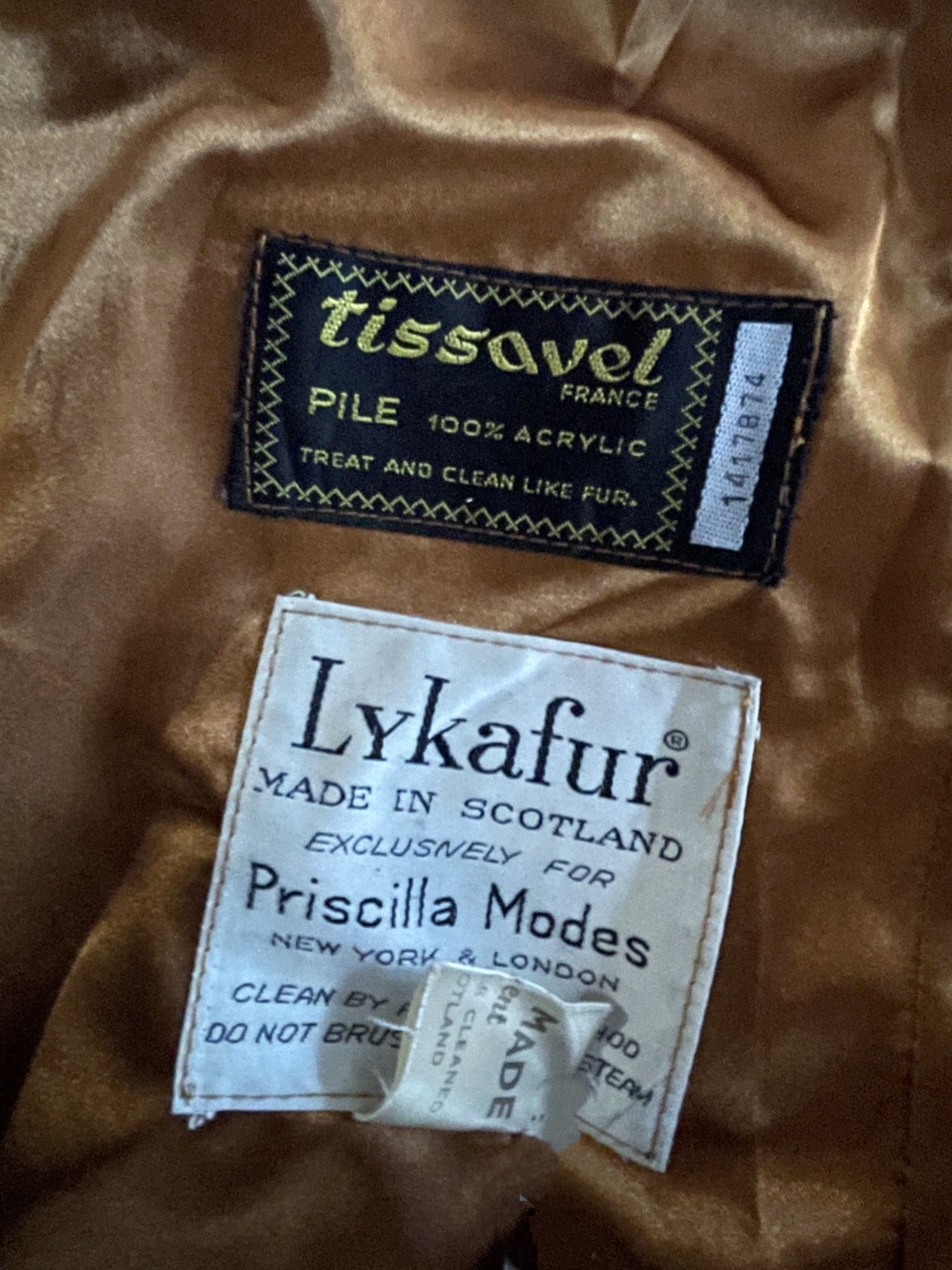 Vintage Women’s Full-Length Raccoon Look Faux Fur Coat | Panache Lykafur | Made