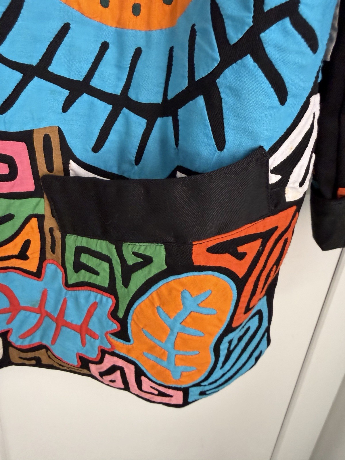 Mola Sed’s Crafts Molas Panama Colorful Blazer Women’s Size M Vintage Handmade
